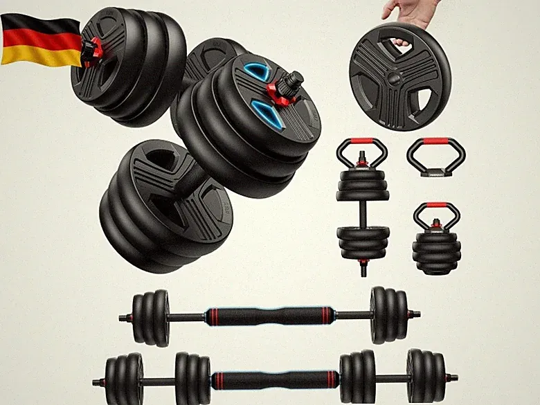 10kg-40kg Hanteln Verstellbar 2er Set, 5-in-1 Hantelset Dumbbell Set