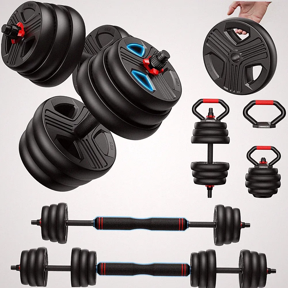 10kg 40kg Hanteln Verstellbar 2er Set 5in1 Hantelset Dumbbell Set Langhantel