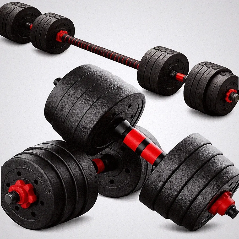 10KG - 40KG Verstellbare Hantel Langhantel Set Handfrei Gewichte Home Gym Geräte