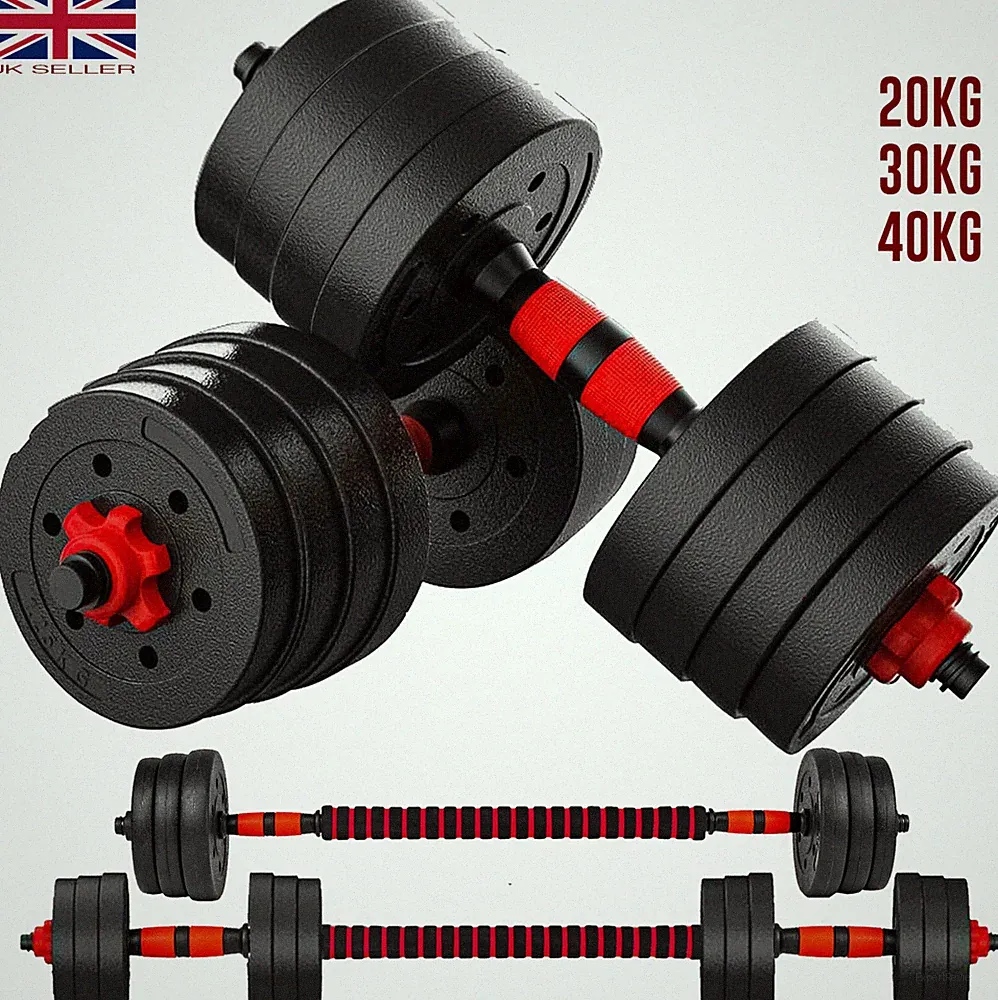 15/20/30/40 kg Hantel Langhantel Gewicht Set Paar Gewichte Home Gym Fitness Workout