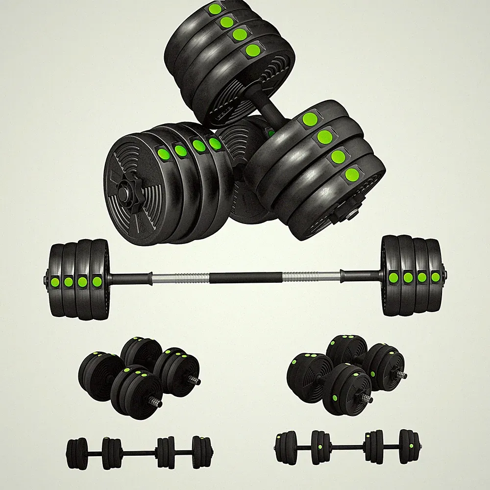 2-in-1 Hantel Set, verstellbar Dumbbell Set mit Hantelscheiben Refurbished