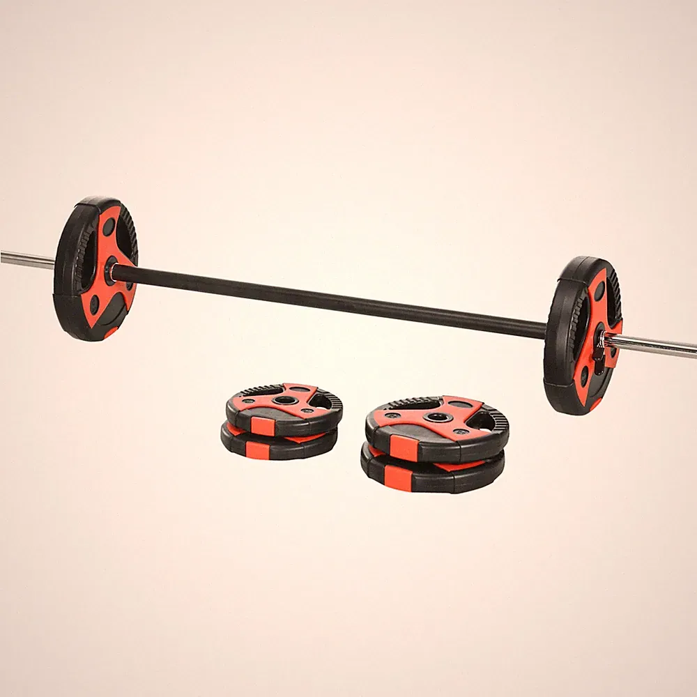 20kg verstellbare Langhantel Hantel Set 2x5kg 2x2,5kg 2x1,25kg 140cm Stange Home Gym
