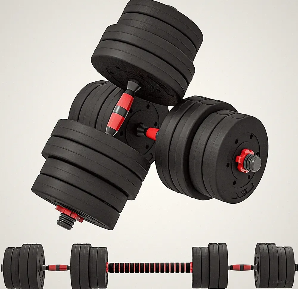 30kg Hantel Langhantel Set verstellbare Gewichte Home Gym Krafttraining Set