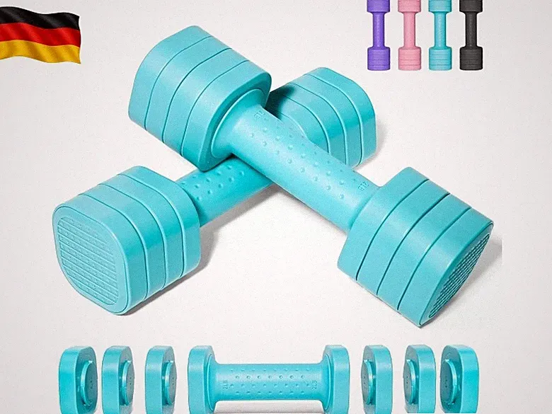 4,54 KG Hanteln Verstellbar, 4 in 1 Kurzhanteln Verstellbar für Frauen Männer H