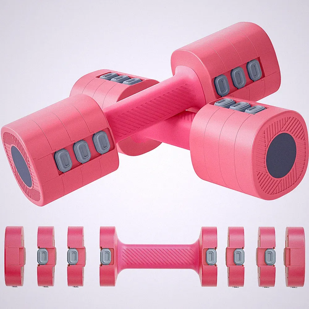 4-in-1 Verstellbare Hantel, 1-2,5 kg Hanteln mit rutschfest Griff, Kurzhantelset