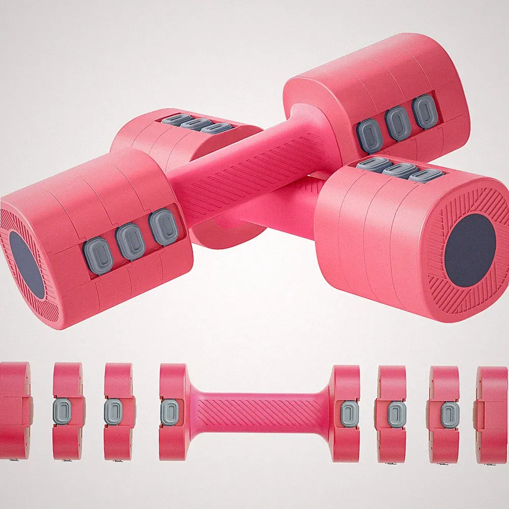 4-in-1 Verstellbare Hantel, 1-2,5 kg Hanteln mit rutschfest Griff, Kurzhantelset