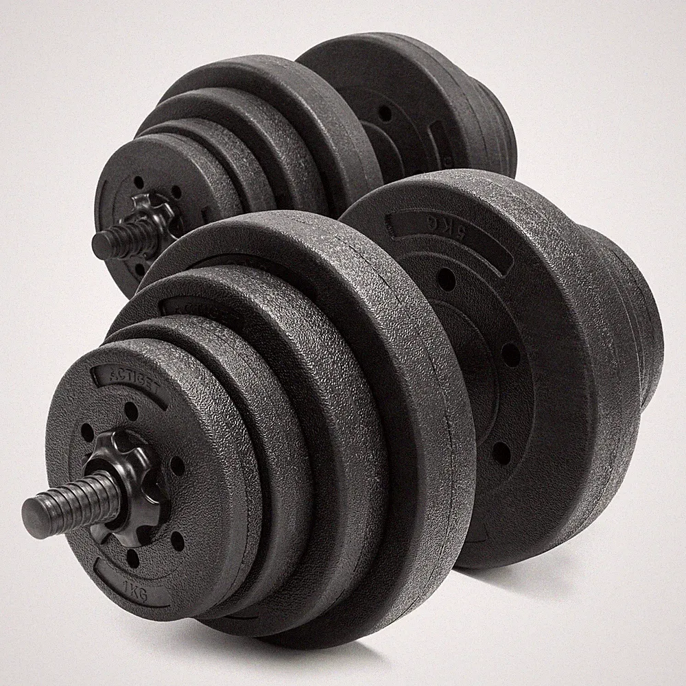 ACTIGET® Verstellbare Hanteln 2x15 kg – Trainingsset 30 kg mit Hanteln