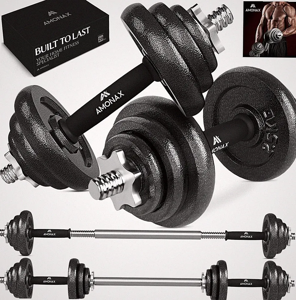 Amonax 15 20 30Kg Verstellbare Hanteln, Hantelset, Kurzhanteln Gewichte Dumbbell