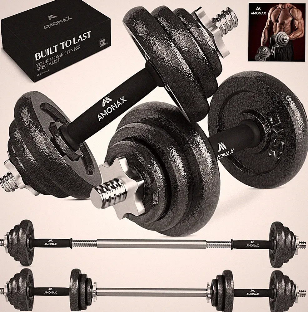 Amonax 15 20 30Kg Verstellbare Hanteln, Hantelset, Kurzhanteln Gewichte Dumbbell