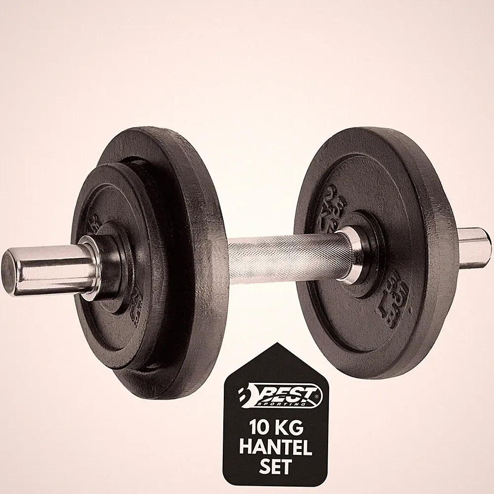 Best Sporting Hantelset Kurzhantel Hanteln 10 kg Gusseisen | Hantel verstellbar