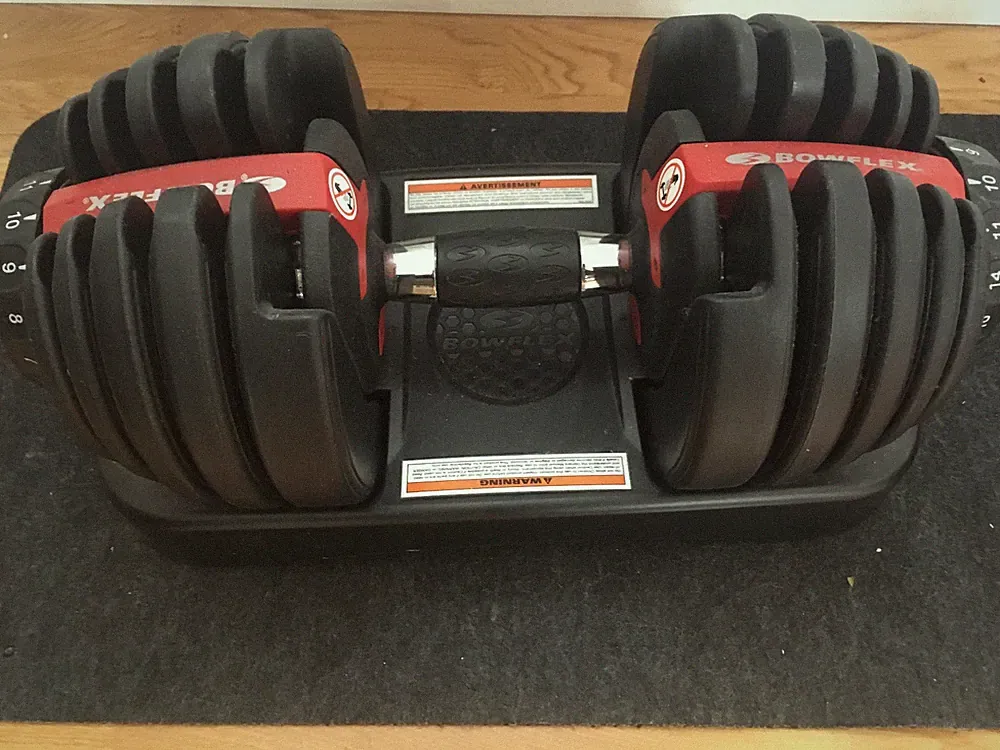 Bowflex SelectTech verstellbare Kurzhantel mit Ablage, gebraucht
