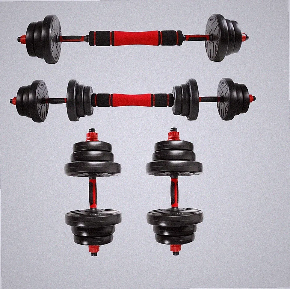 CCLIFE Hanteln Set 2in1 Kurzhantel Langhantel 2er-Set verstellbar Hantelset 20kg