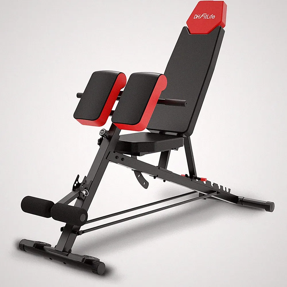 DH FitLife 6-in-1 Hantelbank verstellbar 350kg Multifunktion Trainingsbank