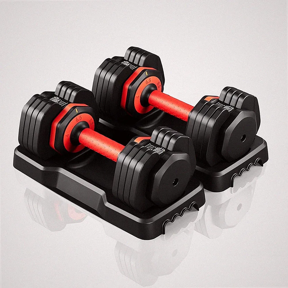 Dripex Hanteln, 11kg/24.5kg Verstellbare Kurzhantel mit Anti-Rutsch Griff