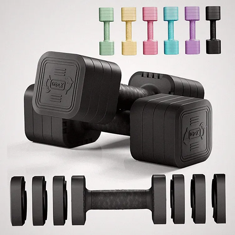 Dripex Hanteln Set 2X5kg Schwarz Verstellbar 24Lx7,5Bcm Fitness Zubehör Home