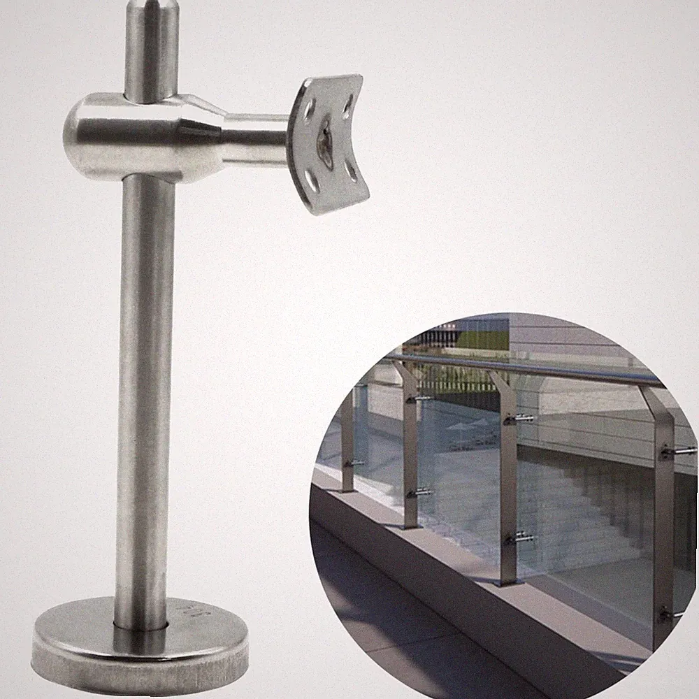 Edelstahl Handlaufhalter verstellbar Treppen Handlaufstütze Wandmontage