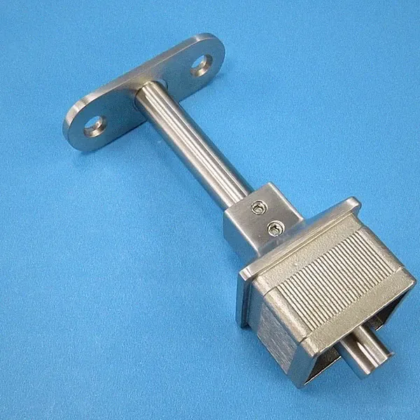 Edelstahl Pfosten Handlauf 40x40 mm Rohrstütze Halter Starr Höhenverstellbar V2A