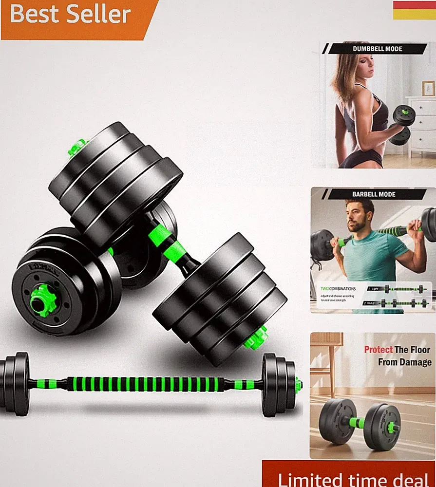 Einstellbare Kurzhanteln Set für Krafttraining, 10/15kg, Hochwertige Hanteln