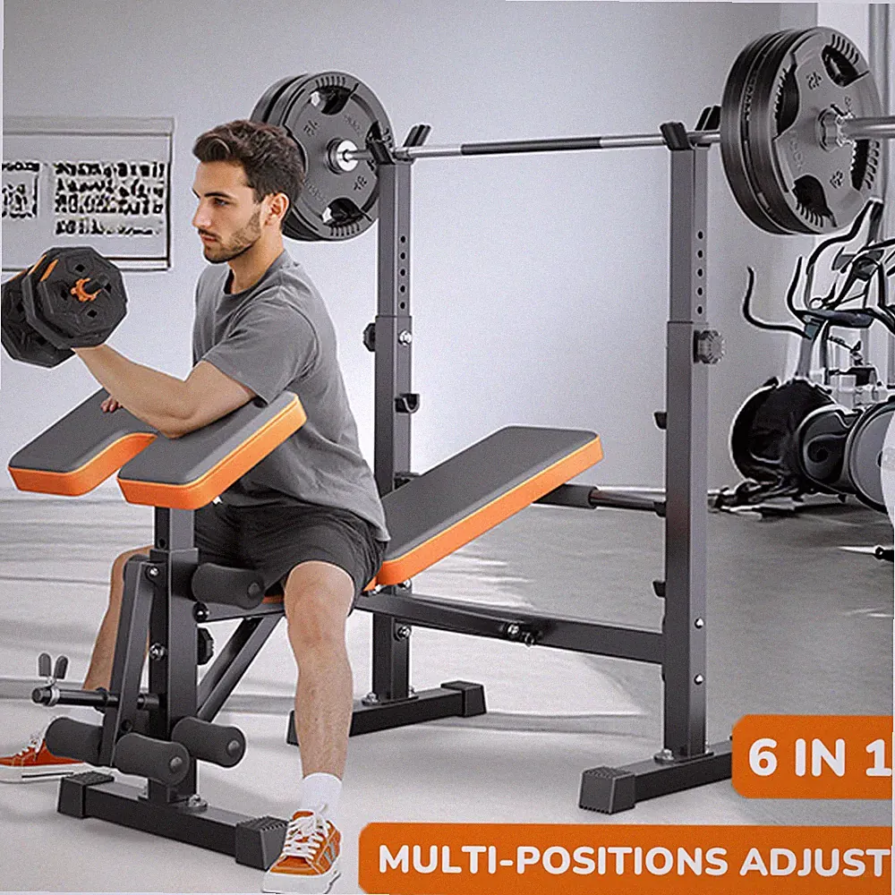 Ergonomisch Hantelbank Kraftstation Trainingsbank Verstellbar Bankdrücken Set DE
