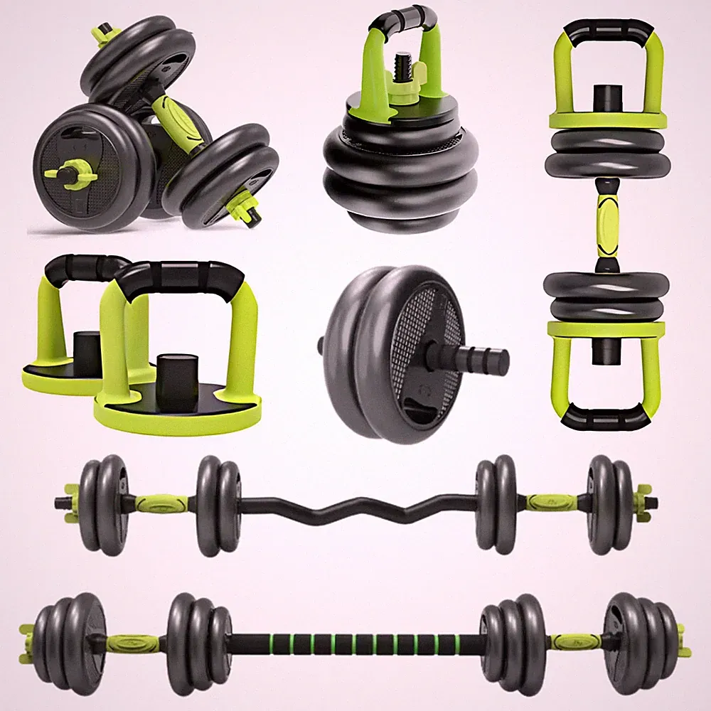 Exersci 6 in 1 verstellbare Hantel, Kettlebell, Langhantel, EZ Set 20KG/30KG/40KG