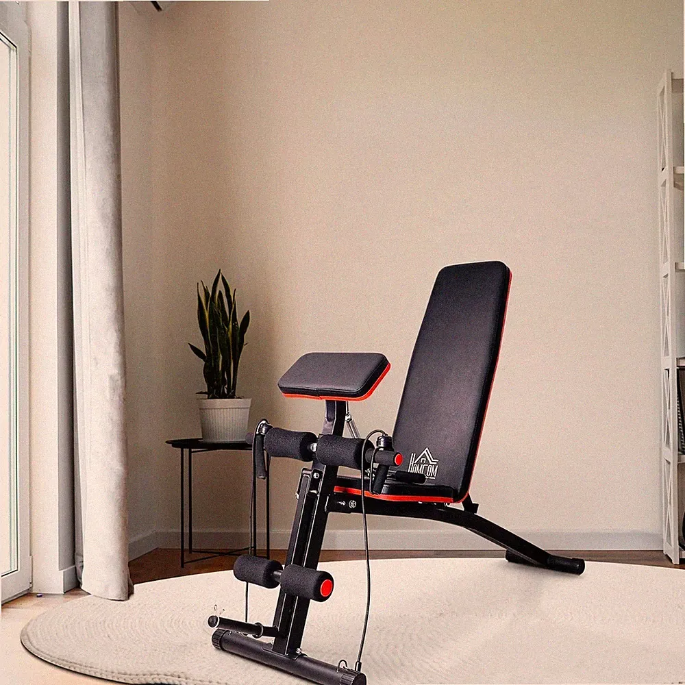 Faltbare Hantelbank Hantel Workout Gym Training Fitness 7 Neigungen verstellbar