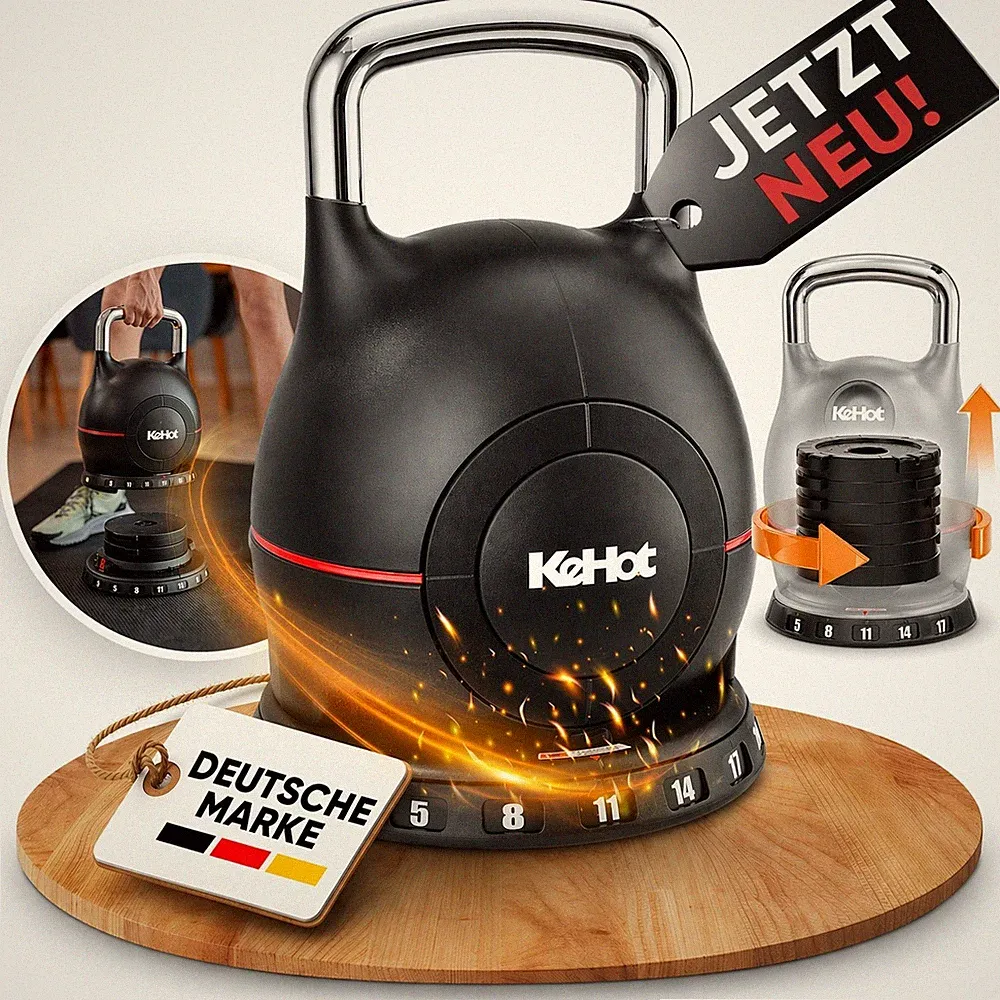 Gebraucht Verstellbare Kettlebell 20 kg mit 7 Gewichtsstufen, Ablagebasis