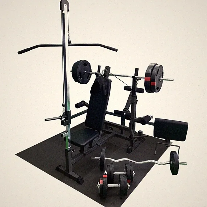GORILLA SPORTS® Kraftstation Hantelbank Trainingsbank Fitnessstation Multi-Gym