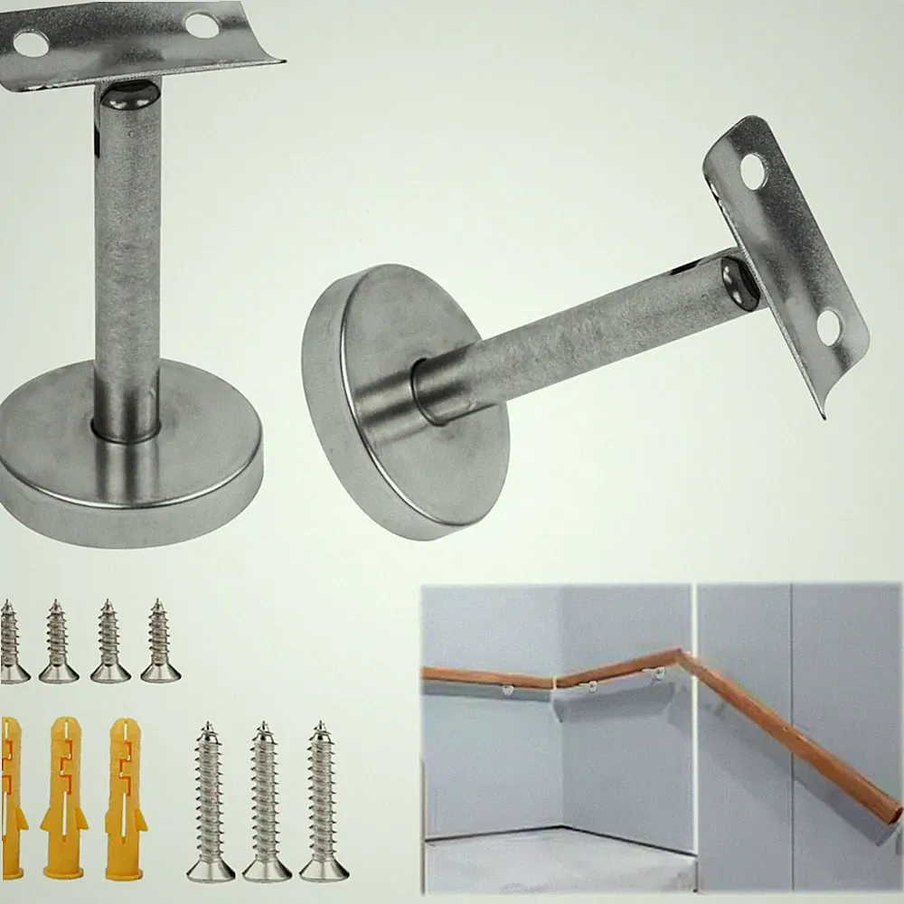 Handlaufhalter Edelstahl Verstellbar 2 Stück Geländer Treppe Handlaufstütze