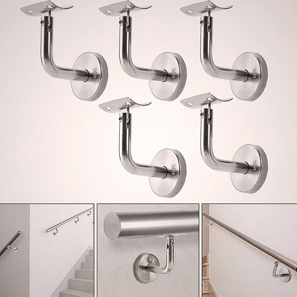 Handlaufhalter Handlaufträger Geländer Stütze Edelstahl Verstellbar Wandhalter