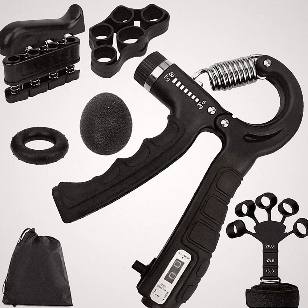Handtrainer Unterarmtrainer Fingertrainer Set Verstellbarer Griffkraft Trainer