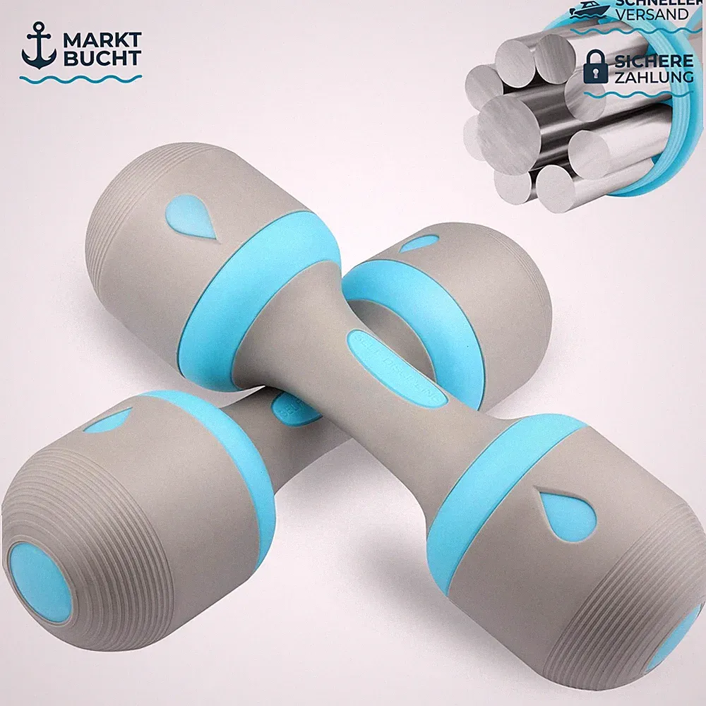 Hantel-Set Verstellbar 2 x 2kg 2 x 5kg Neopren Griff Rutschfest Krafttraining