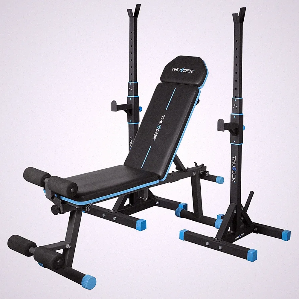 Hantelbank - Fitnessbank Langhantelablage Höhenverstellbarer THUNDER® SET#10