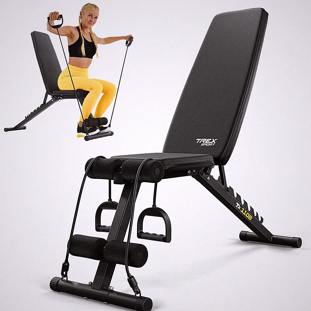 Hantelbank klappbar verstellbar Trainingsbank Schrägbank TX-110B TREX SPORT
