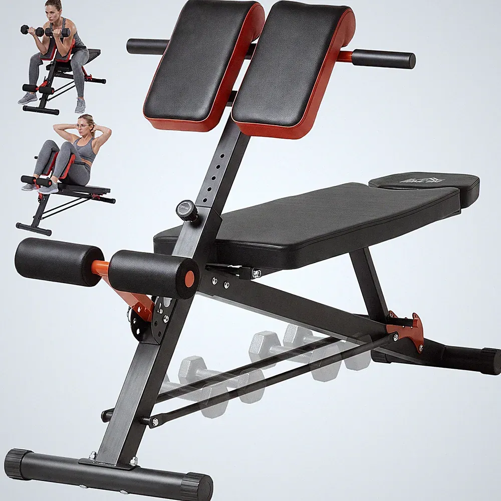 Hantelbank Multifunktion Fitnessbank Schrägbank Bauchtrainer Verstellbar