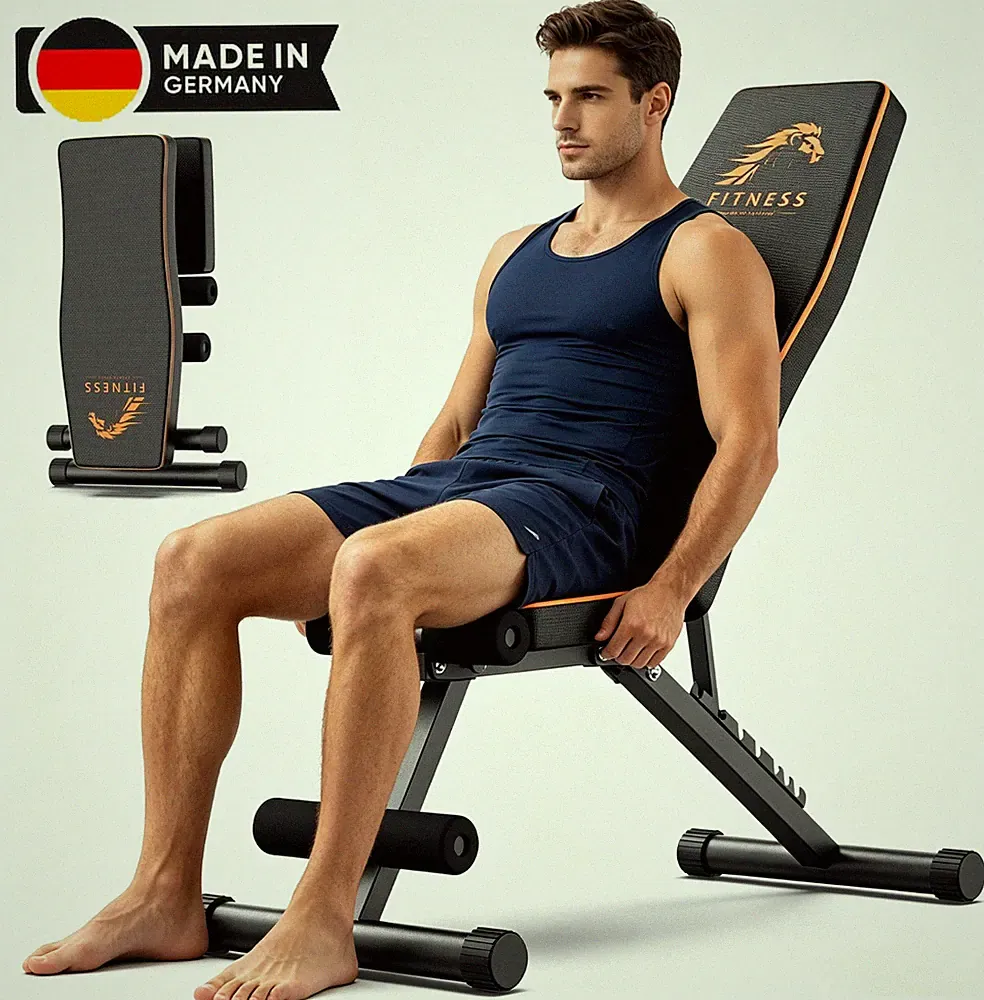 Hantelbank Verstellbare Klappbare Multifunktion Trainingsbank Bauchtrainer 300kg