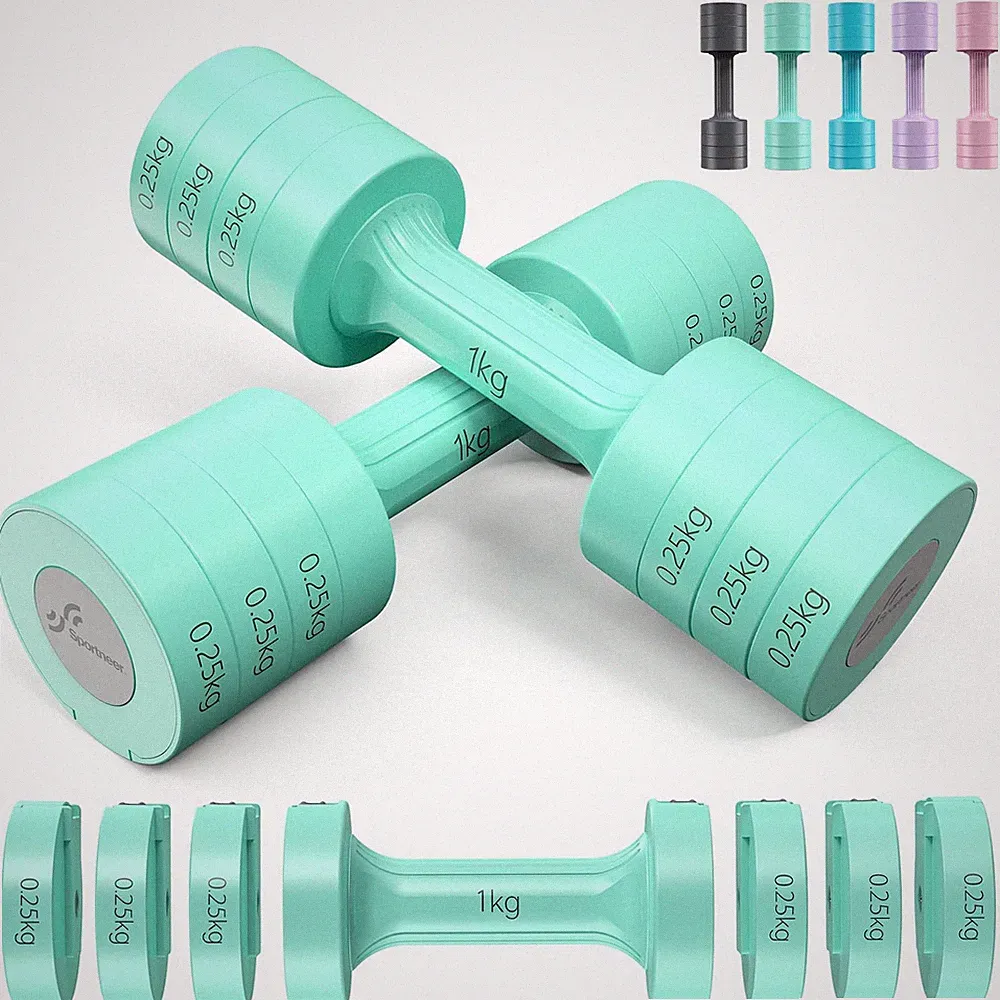 Hanteln Frauen Set Verstellbar Fitness Krafttraining Zuhause Kompakt 1-2,5 kg