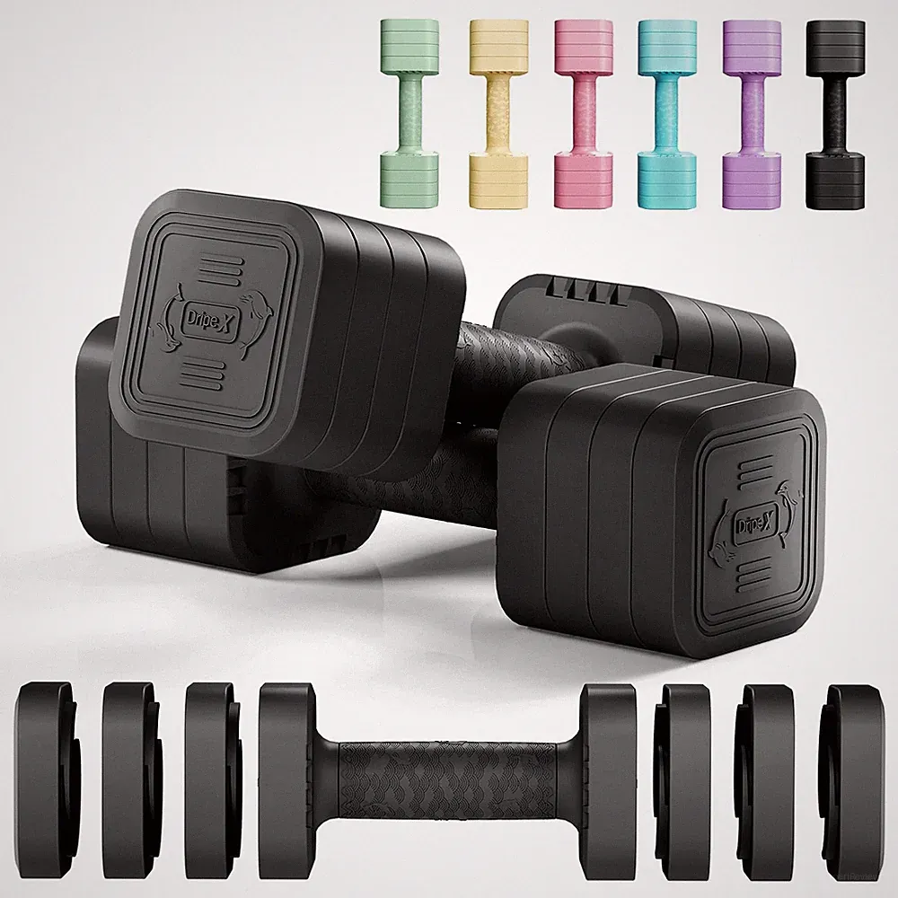 Hanteln Set Frauen Männer Viereck Verstellbar Home Gym Fitness Training 2 x 5kg