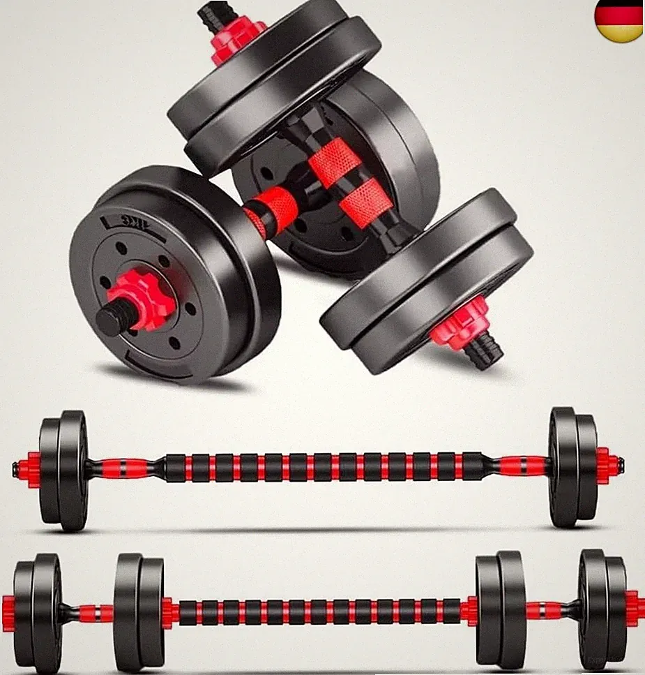 hanteln set, Kurzhanteln Verstellbar,2er Kunststoff Hantelset,Kurz Lang Dumbbell