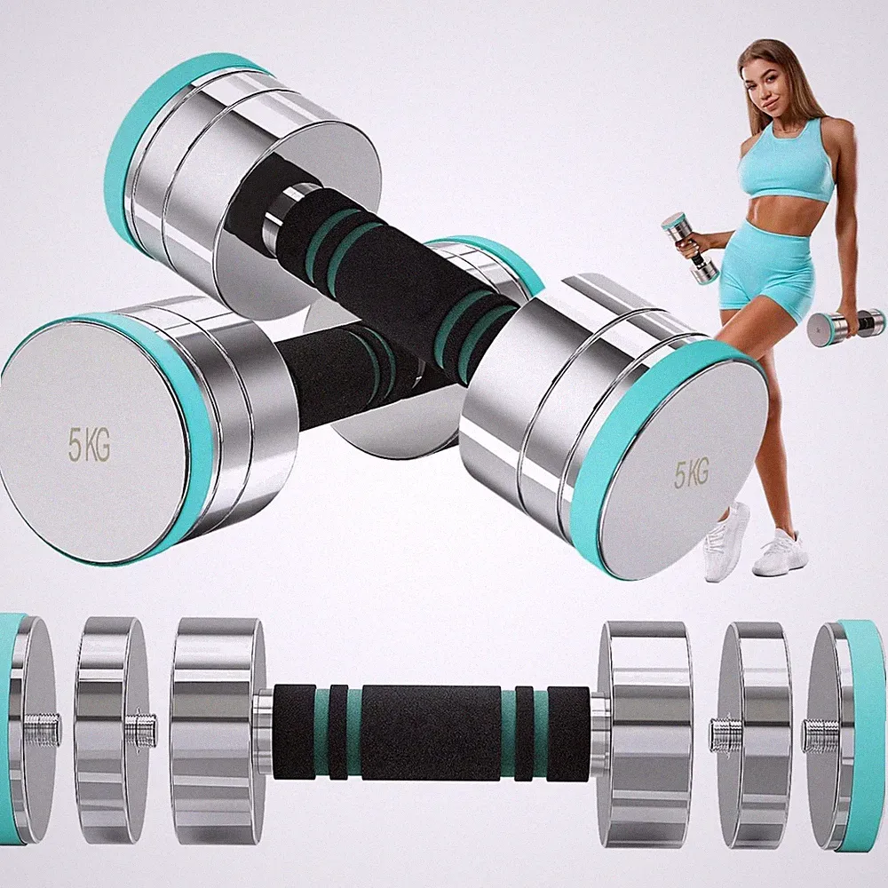 Hanteln Set Kurzhanteln verstellbar 2x5kg Stahl Fitness Krafttraining
