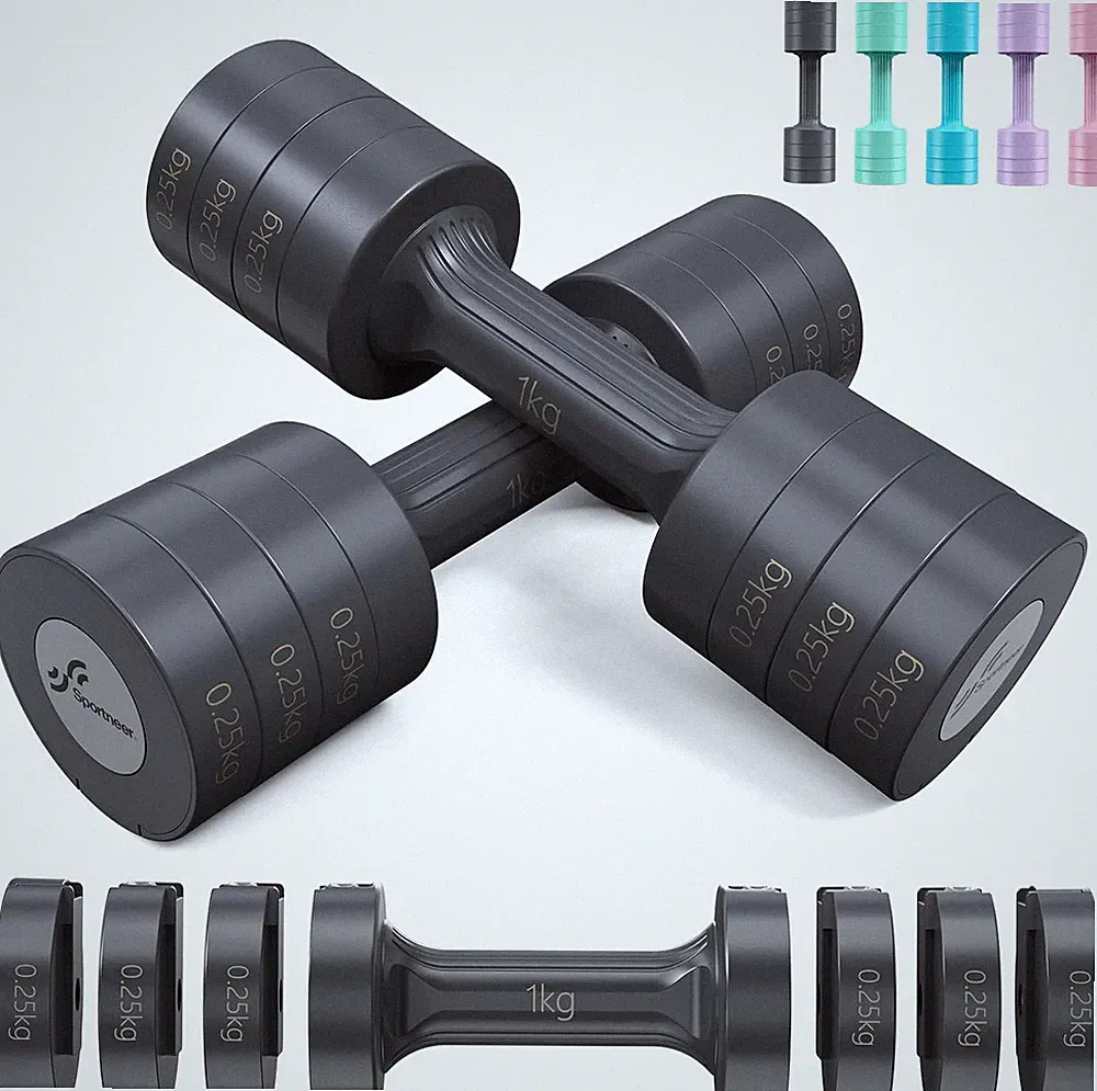 Hanteln Set Verstellbar 1-2,5kg 4-in-1 Kurzhanteln für Home Gym Fitness Geschenk