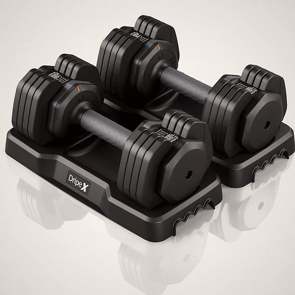 Hanteln Set Verstellbar Stahl Anti-Rutsch Griff Krafttraining Zuhause 11kg Paar