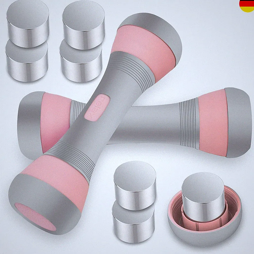 Hanteln Set Verstellbare Gewichte Kurzhanteln für Fitness Sport rutschfest 2*2kg