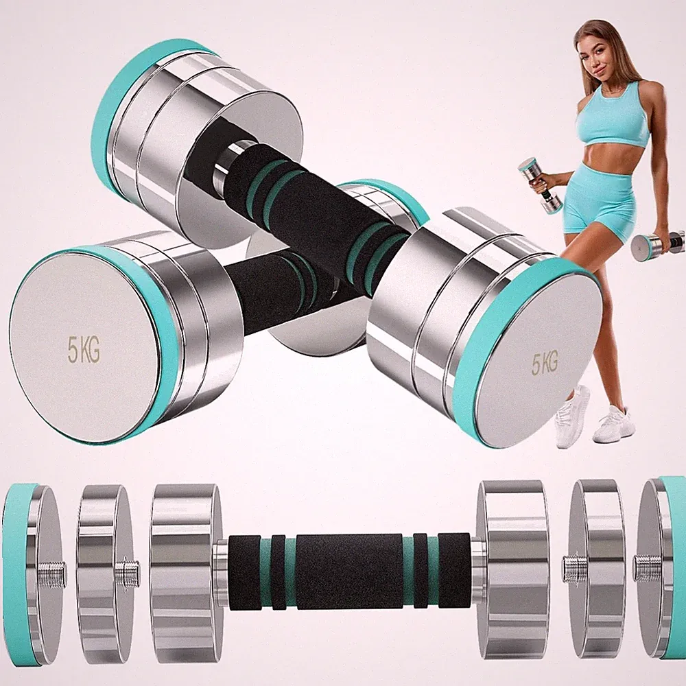 Hanteln Set Verstellbare Hanteln 2x5kg Stahl Fitness Kurzhanteln Krafttraining