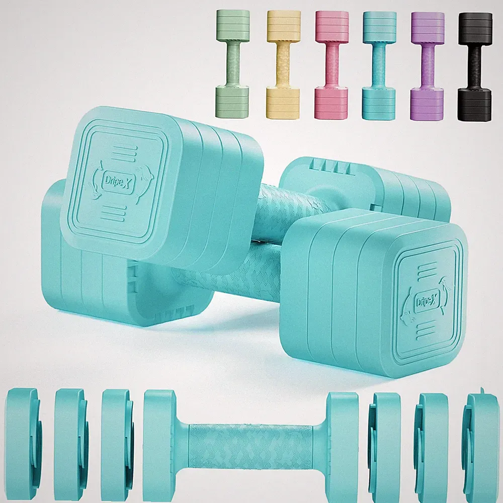 Hanteln Set Viereck Verstellbar Home Gym Anti-Rutsch Griff 2 x 5 kg 7,5 kg