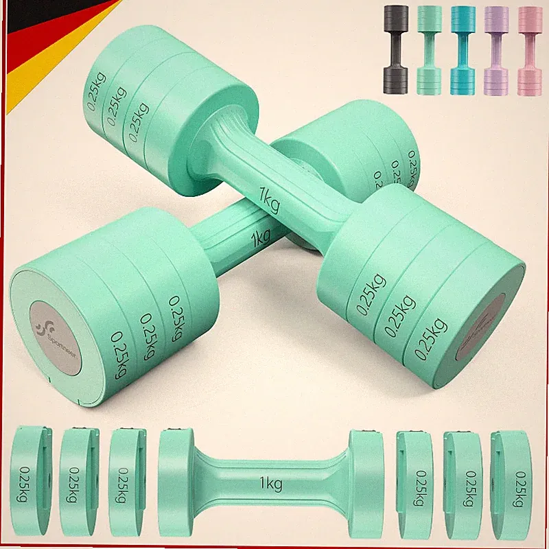 Hanteln Verstellbar 1-2,5kg 4-in-1 Kurzhanteln 2er Set für Home Gym Fitness