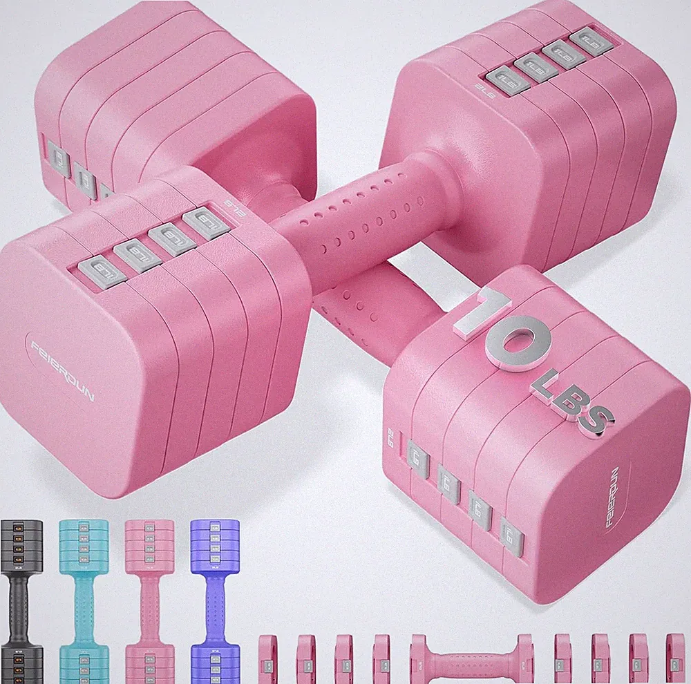 Hanteln Verstellbar Set 2 x 4,5kg 2 x 2,7kg Fitness Gewichte für Zuhause