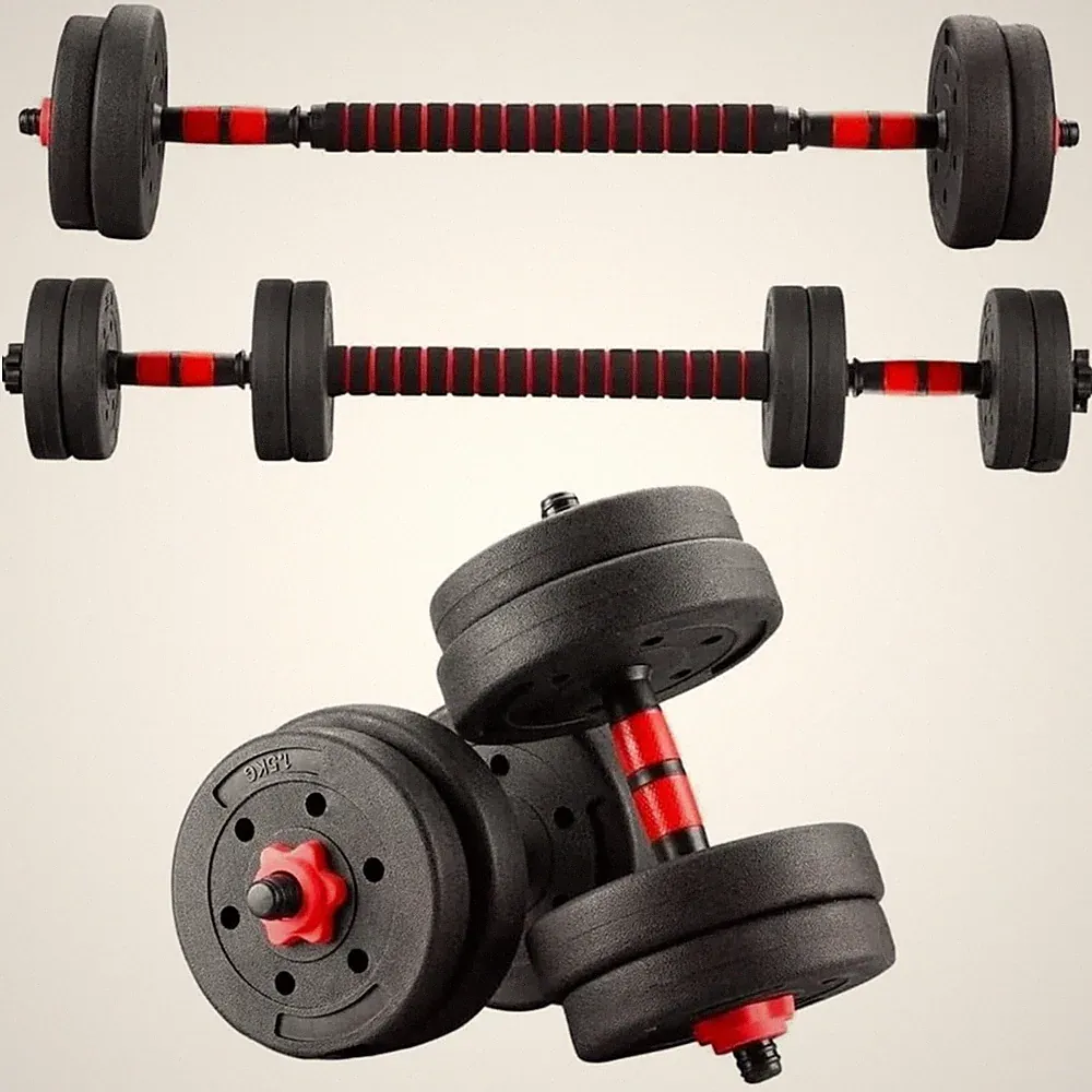 Hantelset 15kg, verstellbar, für Frauen & Männer, Home Gym, Krafttraining, Mu...