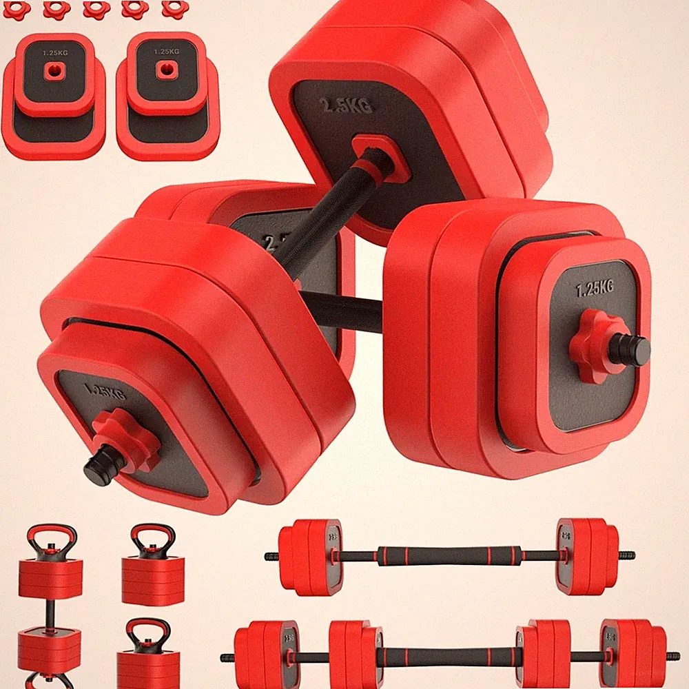Hantelset 30kg verstellbar Kurzhantel Langhantel Kettlebell Fitness