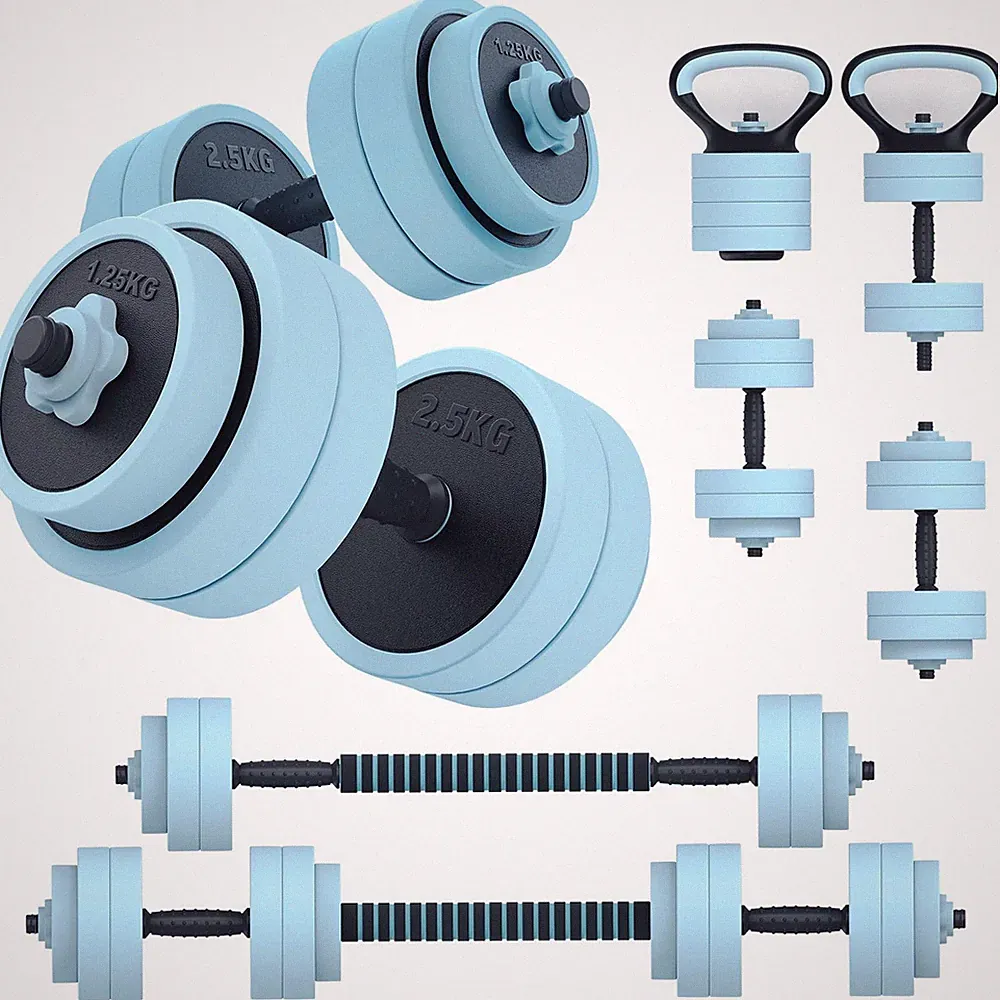 Hantelset Heimfitness Verstellbar Krafttraining Kurzhantel Langhantel 20kg Set