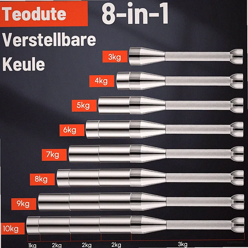 Hantelset Kurzhantel Langhantel Hantel 2in1 Set Verstellbar Gewichte 3–10 kg